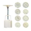 8 Stamps Plastic Baking Molds Round Cake Mold Moon Cake Mold 50G - Default