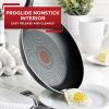 Easy Care Nonstick Cookware, 20 Piece Set, Grey, Dishwasher Safe - Red
