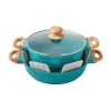 Prairie Signature 14-Piece Cast Aluminum Cookware Set, Linen Speckle - tealspeckle