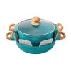 Prairie Signature 14-Piece Cast Aluminum Cookware Set, Linen Speckle - tealspeckle