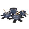 Non-Stick Pots and Pans 12-Piece Cookware Set - Blue