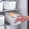 Storage Box Fridge Organizer Fresh Vegetable Fruit Boxes Drain Basket Storage Containers Pantry Kitchen Organizer For Kitchen - 3150ML
