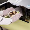 Kitchen Oven Gloves, Silicone and Cotton Double-Layer Heat Resistant Oven Mitts/BBQ Gloves - Black 1