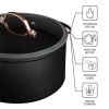 Non-Stick Pots and Pans 12-Piece Cookware Set - Rose Gold