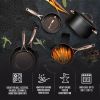 Non-Stick Pots and Pans 12-Piece Cookware Set - Rose Gold