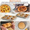 5Pcs Nonstick Bakeware Set Baking Tray Ovenware Sheet Kit - Golden