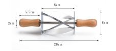 Croissant Tool Croissant Cutter Roller Stainless Steel Oscillating Cutter Cutting Crust Baking Tool - C05OL