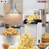 Popcorn Machine Hot Air Electric Popper Kernel Corn Maker Bpa Free No Oil 5 Core POP - White