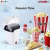 Popcorn Machine Hot Air Electric Popper Kernel Corn Maker Bpa Free No Oil 5 Core POP - White