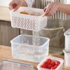 Storage Box Fridge Organizer Fresh Vegetable Fruit Boxes Drain Basket Storage Containers Pantry Kitchen Organizer For Kitchen - 800ML