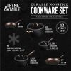 Non-Stick Pots and Pans 12-Piece Cookware Set - Rose Gold
