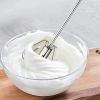 Stainless Steel Egg Rotary Whisk, Semi-Automatic Egg Beater Mixer - 12 inch