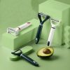 2 In 1 Vegetable Fruit Potato Peeler Upgrade Sharp Parer Slicer Julienne Cutter - White