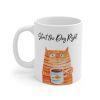 Start the Day Right Cat Holding Goldfish Coffee Tea Mug - One Size