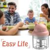 1pc Wireless Electric Mini Pink Garlic Chopper; 250ML Small Food Processor For Chopping Garlic; Ginger; Chili; Minced Meat; Onion; Etc - Pink - 1pc