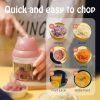 1pc Wireless Electric Mini Pink Garlic Chopper; 250ML Small Food Processor For Chopping Garlic; Ginger; Chili; Minced Meat; Onion; Etc - Pink - 1pc