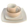 Square Stoneware 16 Piece Dinnerware Set - Sand