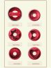 6 Pieces Cookie Cutter Set, Stainless Steel Pastry Baking Molds Star Heart Shaped Biscuit Mold Sandwich Cutter Vegetable Cutters - Red