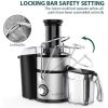 KOIOS Centrifugal Juicer Machines; Juice Extractor with Extra Large 3inch Feed Chute; JE-70 Black - as picture