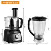 8 Cup Food Processor 500W Variable Speed Blender Chopper with 3 Blades - as show