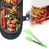 1pc Cross-border Exclusively For 9-inch Nylon Square Head Food Clip Barbecue Clip Flat Clip Bread Clip Stainless Steel Food Clip - Green