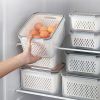 Storage Box Fridge Organizer Fresh Vegetable Fruit Boxes Drain Basket Storage Containers Pantry Kitchen Organizer For Kitchen - 800ML