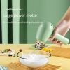 Wireless Portable Electric Food Mixer 3 Speeds Automatic Whisk Dough Egg Beater Baking Cake Cream Whipper Kitchen Tool - Green