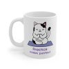 Yoga Theme - Practice Makes Purrfect Mug - One Size
